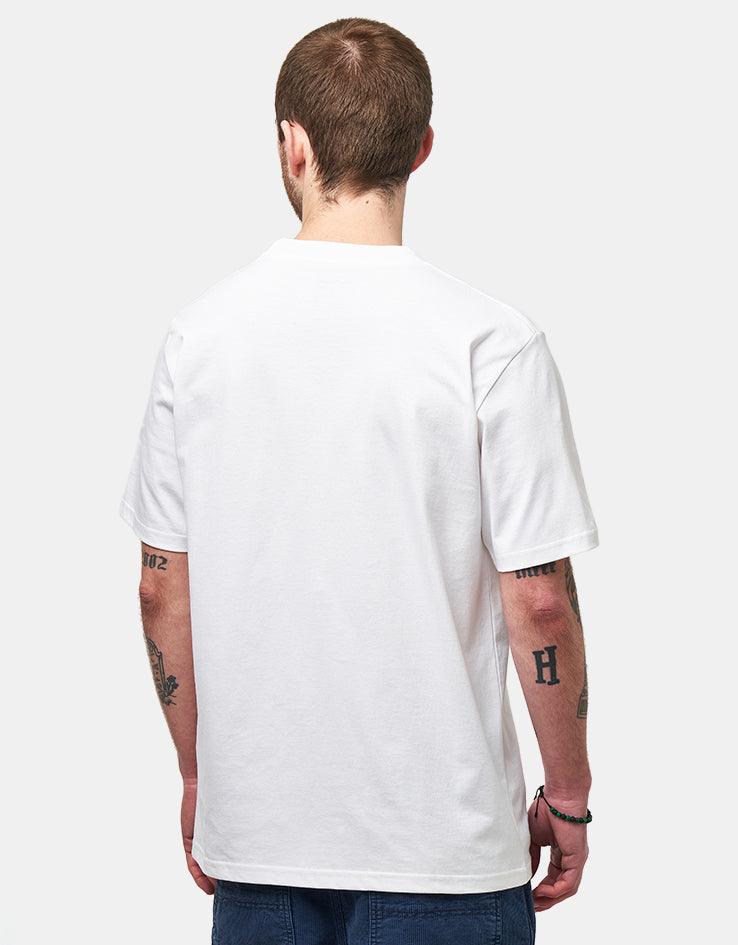 C WIP S/S University Script T-Shirt - White/Black