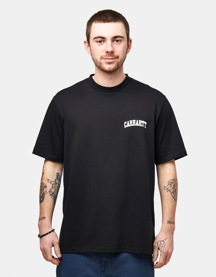 C WIP S/S University Script T-Shirt - Black/White