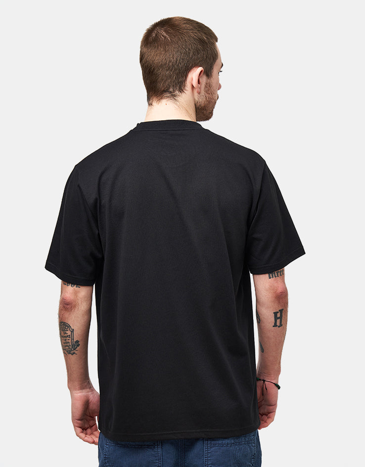 C WIP S/S University Script T-Shirt - Black/White