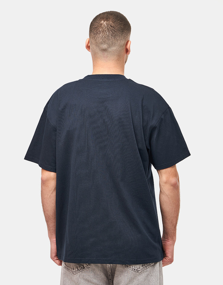 C WIP American Script T-Shirt - Deep Night
