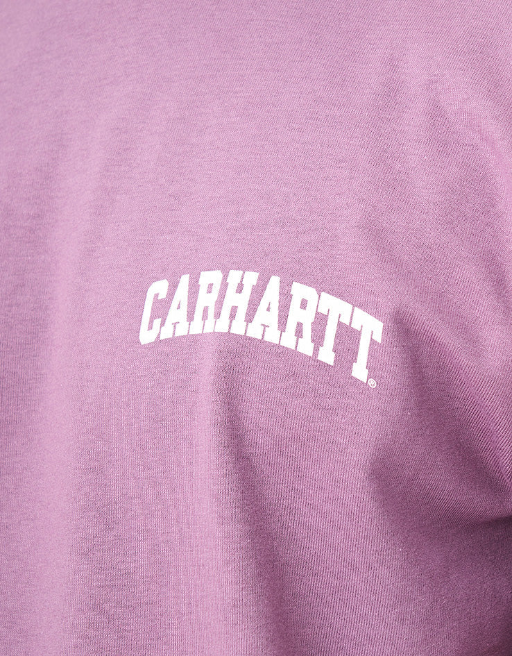 C WIP S/S University Script T-Shirt - Phlox/White