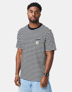C WIP S/S Ezra Pocket T-Shirt - Ezra Stripe/Black/Wax