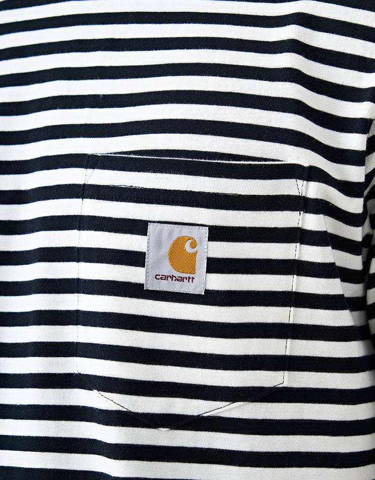 C WIP S/S Ezra Pocket T-Shirt - Ezra Stripe/Black/Wax