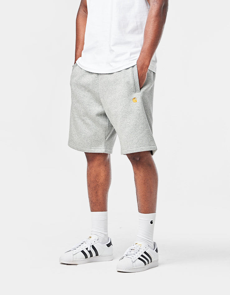 C WIP Chase Sweat Short - Grey Heather/Gold