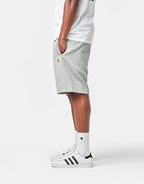 C WIP Chase Sweat Short - Grey Heather/Gold