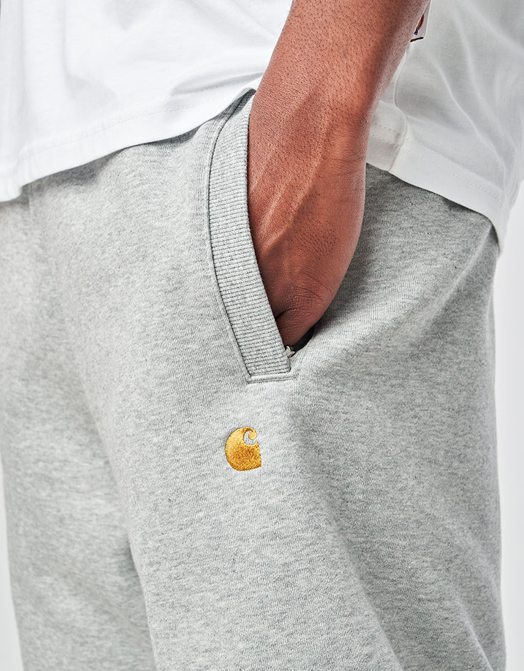C WIP Chase Sweat Short - Grey Heather/Gold