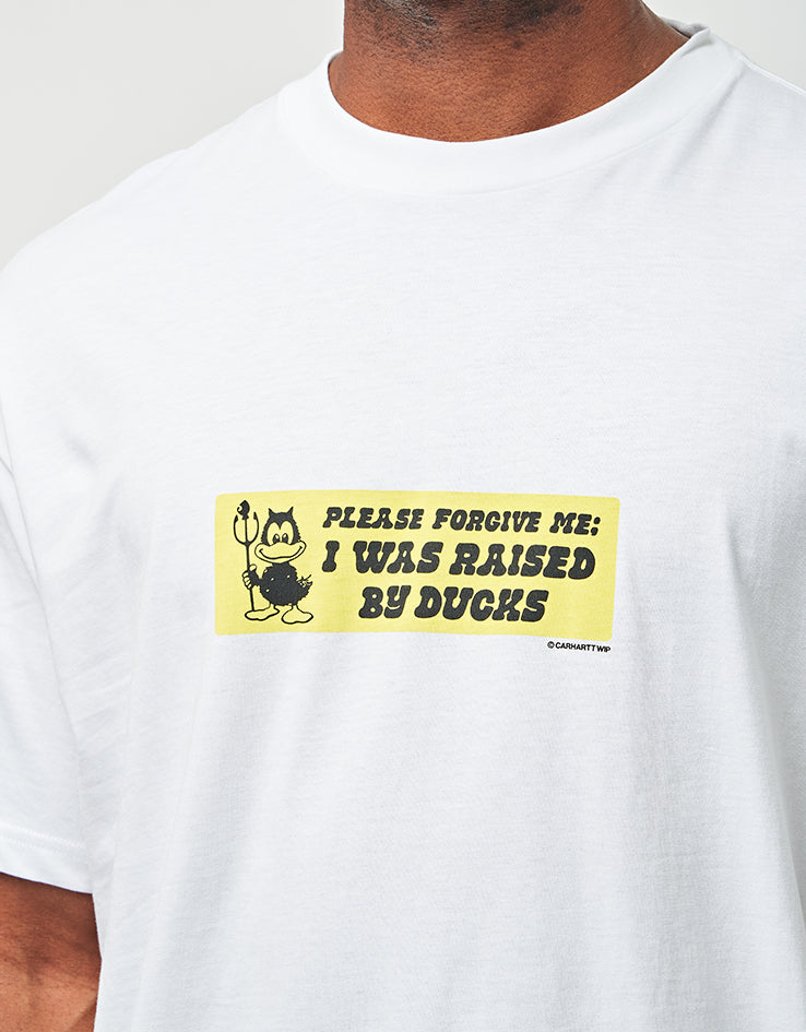 C WIP S/S Bumper Stickers T-Shirt - White
