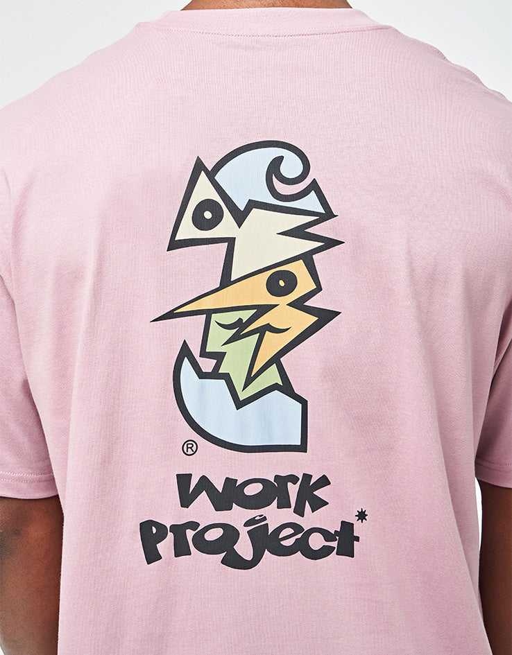 C WIP S/S Cubist T-Shirt - Hortensia