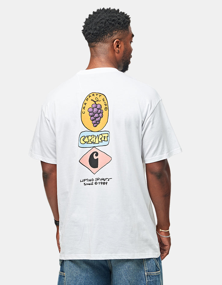 C WIP S/S Stacked Grapes T-Shirt - White