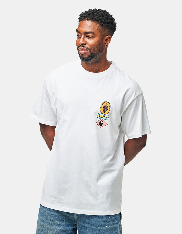 C WIP S/S Stacked Grapes T-Shirt - White