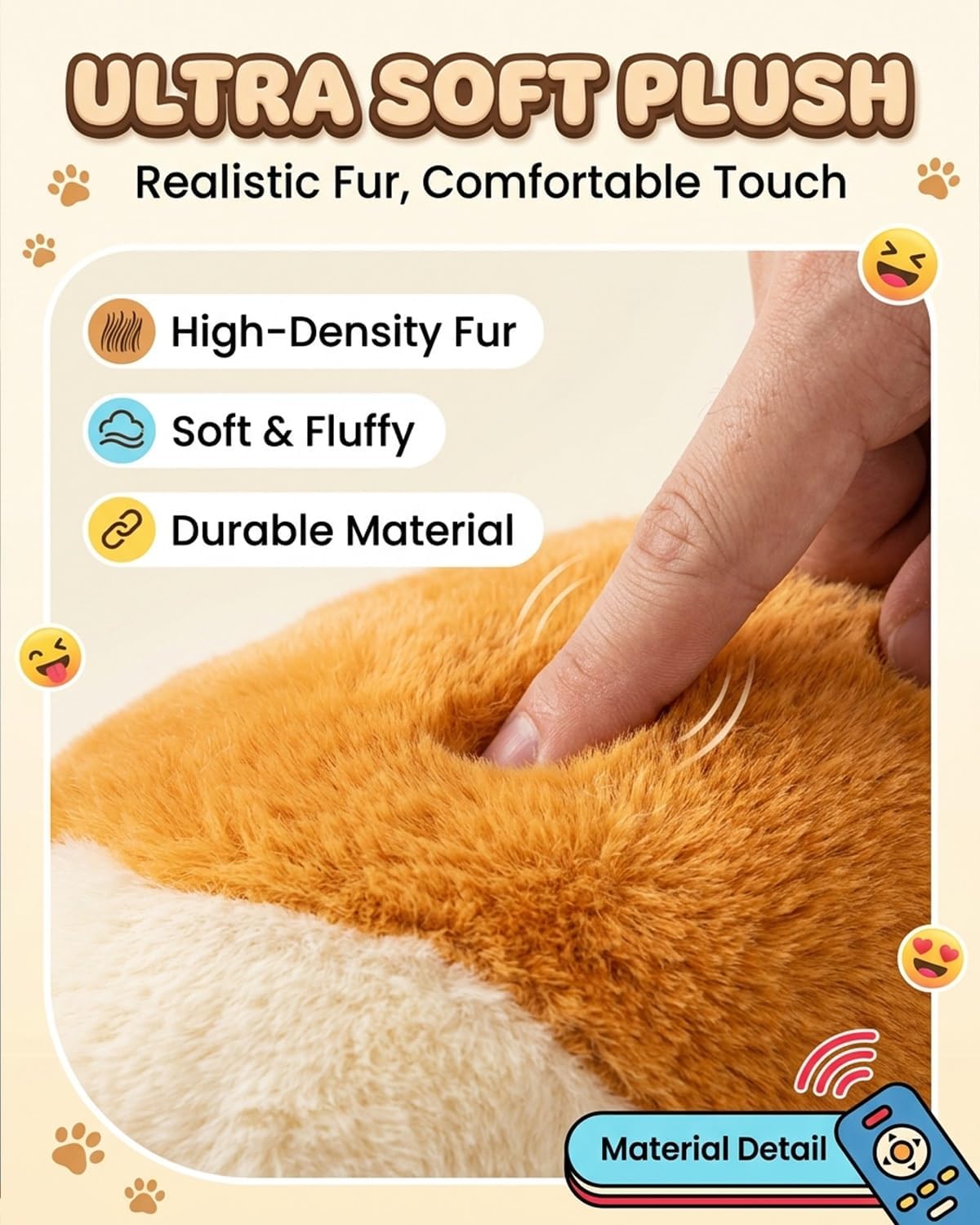 Car Tail Wagging Plush Fuzzy