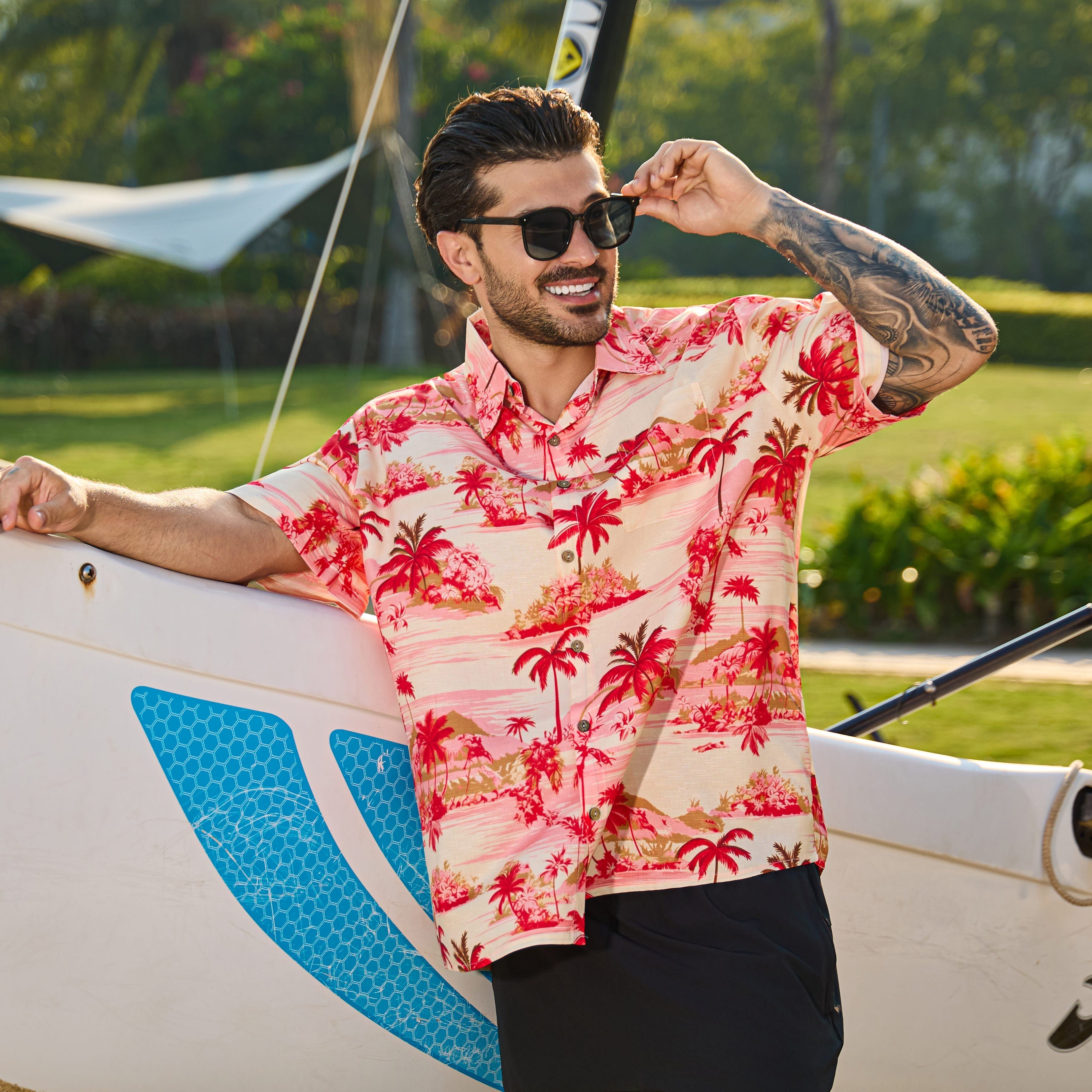 Island Paradise in Red