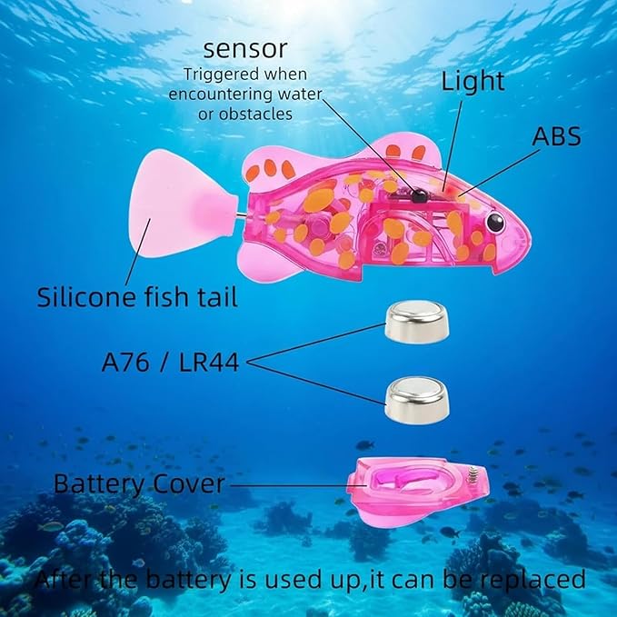 4Pcs Magic Glowing Swimming Fish with Lights