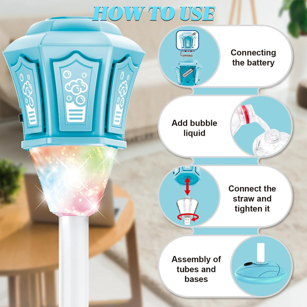 Bubble Maker Stand Machine with Lights and Music for Outdoor
