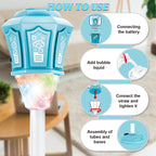 Bubble Maker Stand Machine with Lights and Music for Outdoor