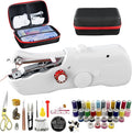 Handheld Sewing Machine with Black Storage Case and 109-Piece Sewing Kit