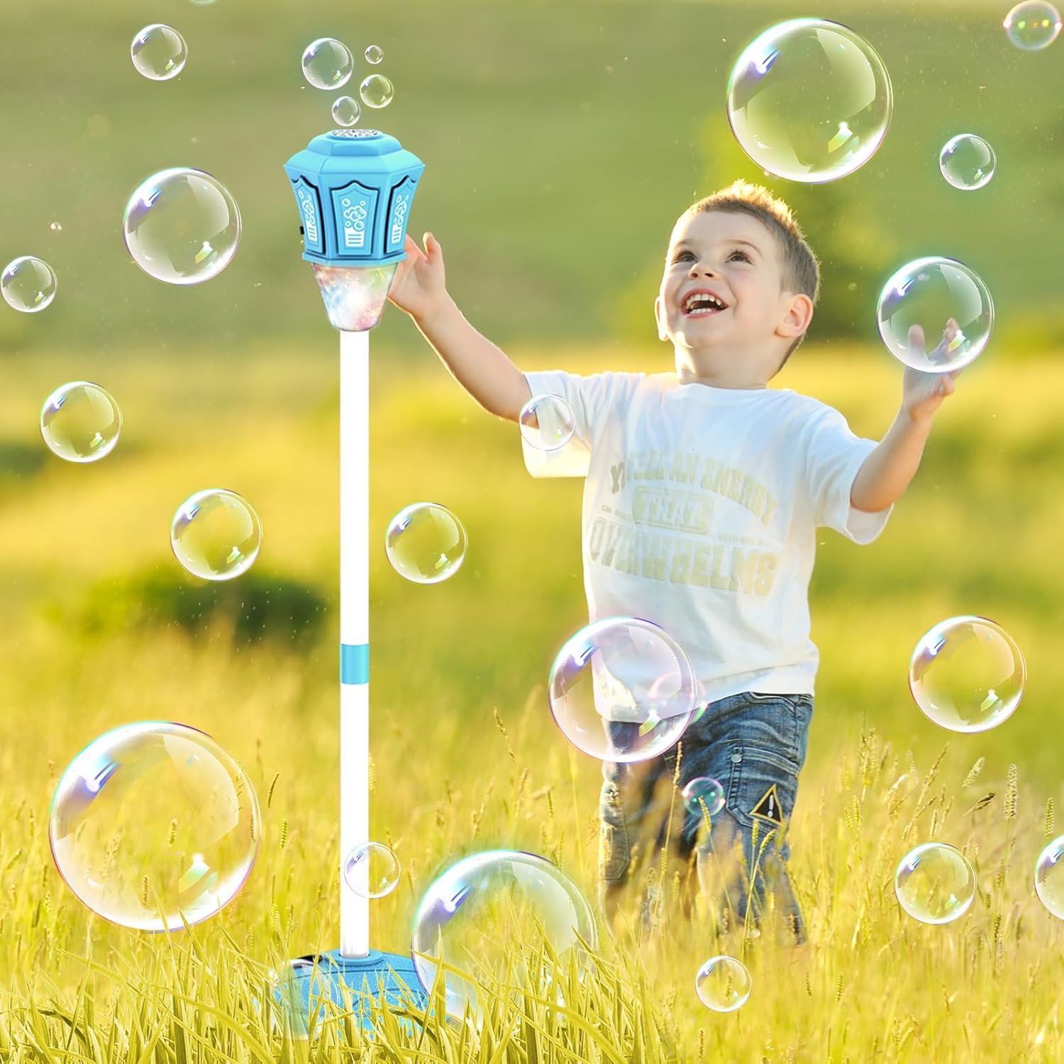 Bubble Maker Stand Machine with Lights and Music for Outdoor