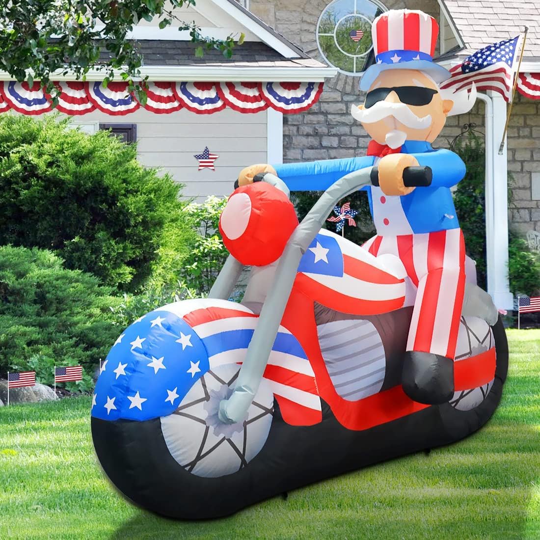 4th of July Patriotic Inflatable Sam Uncle Blow Up Decorations