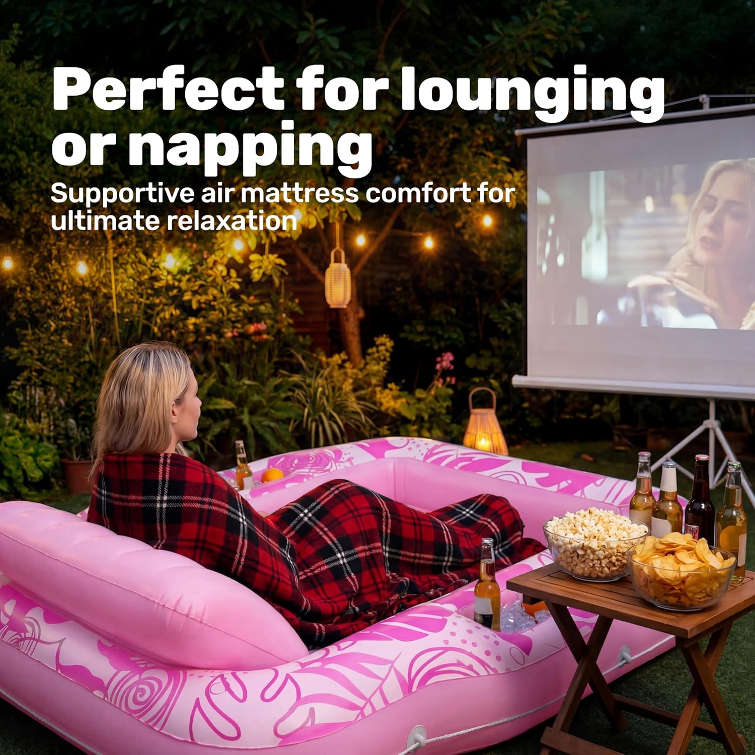 Inflatable Tanning Pool Lounger Float