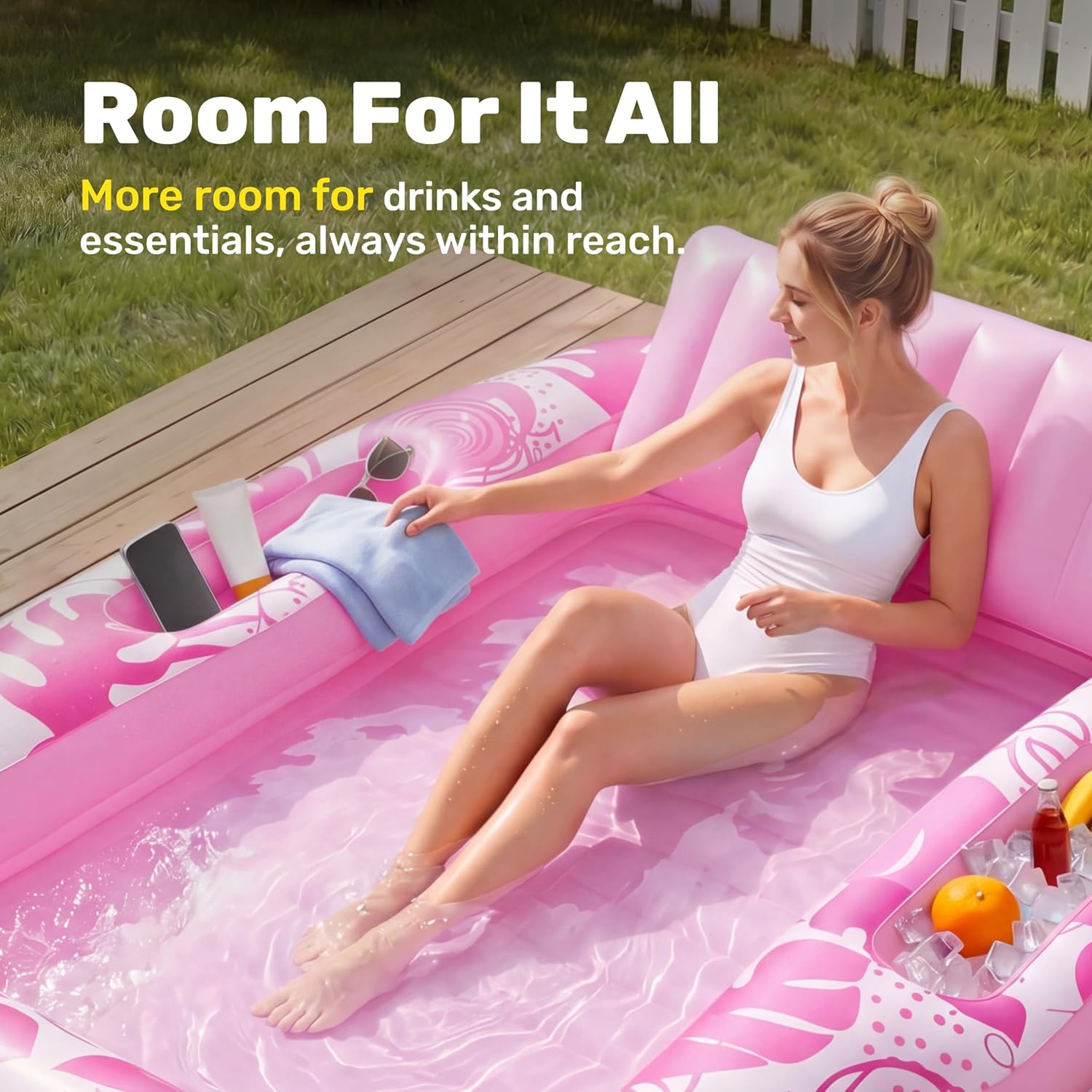 Inflatable Tanning Pool Lounger Float