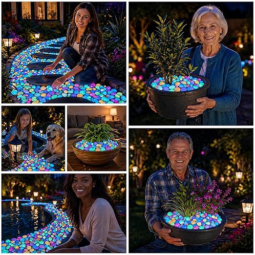 2026 Colorful Glow-in-the-Dark Garden Stones