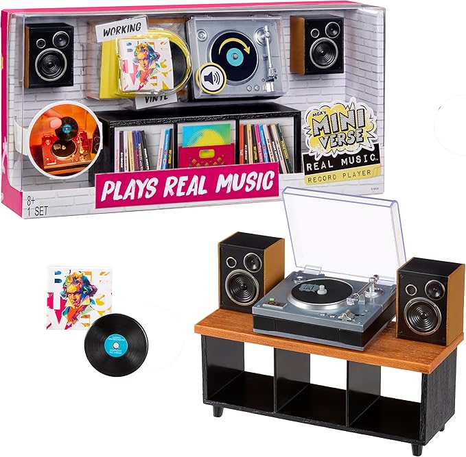 Miniverse Real Music Record Player Mini Collectibles