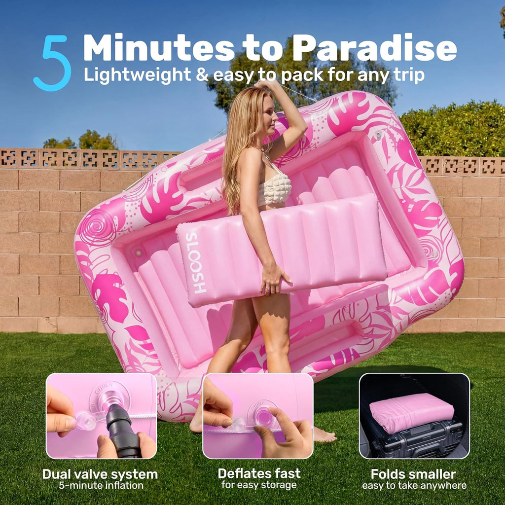 Inflatable Tanning Pool Lounger Float