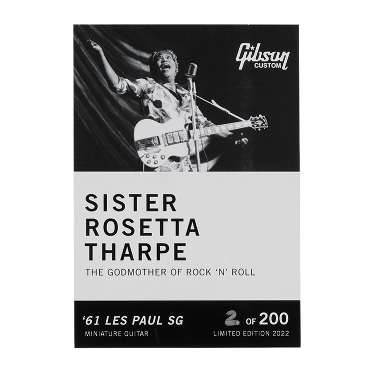 Sister Rosetta Tharpe AXE HEAVEN '61 Les Paul SG 1:4 Scale Mini Guitar Model, Exclusive