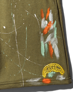 PAINT SPLAT KNIT SHORTS (GREEN)
