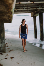 MIDNIGHT MAGIC SHARKS IN PARIS SWIM SHORTS