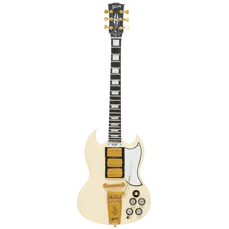 AXE HEAVEN '64 SG Custom White 1:4 Scale Mini Guitar Model