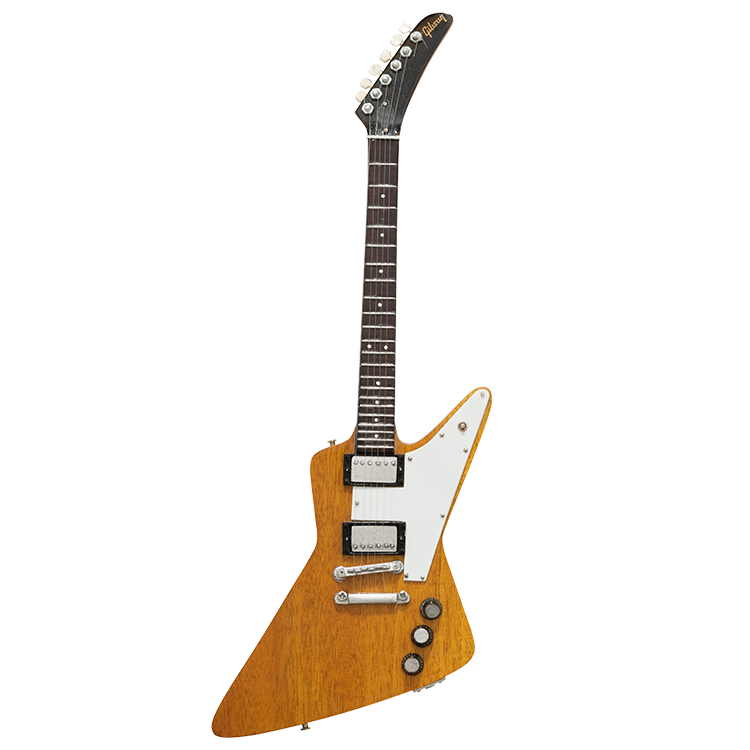 AXE HEAVEN® '58 Korina Explorer Natural Finish 1:4 Scale Mini Guitar Model