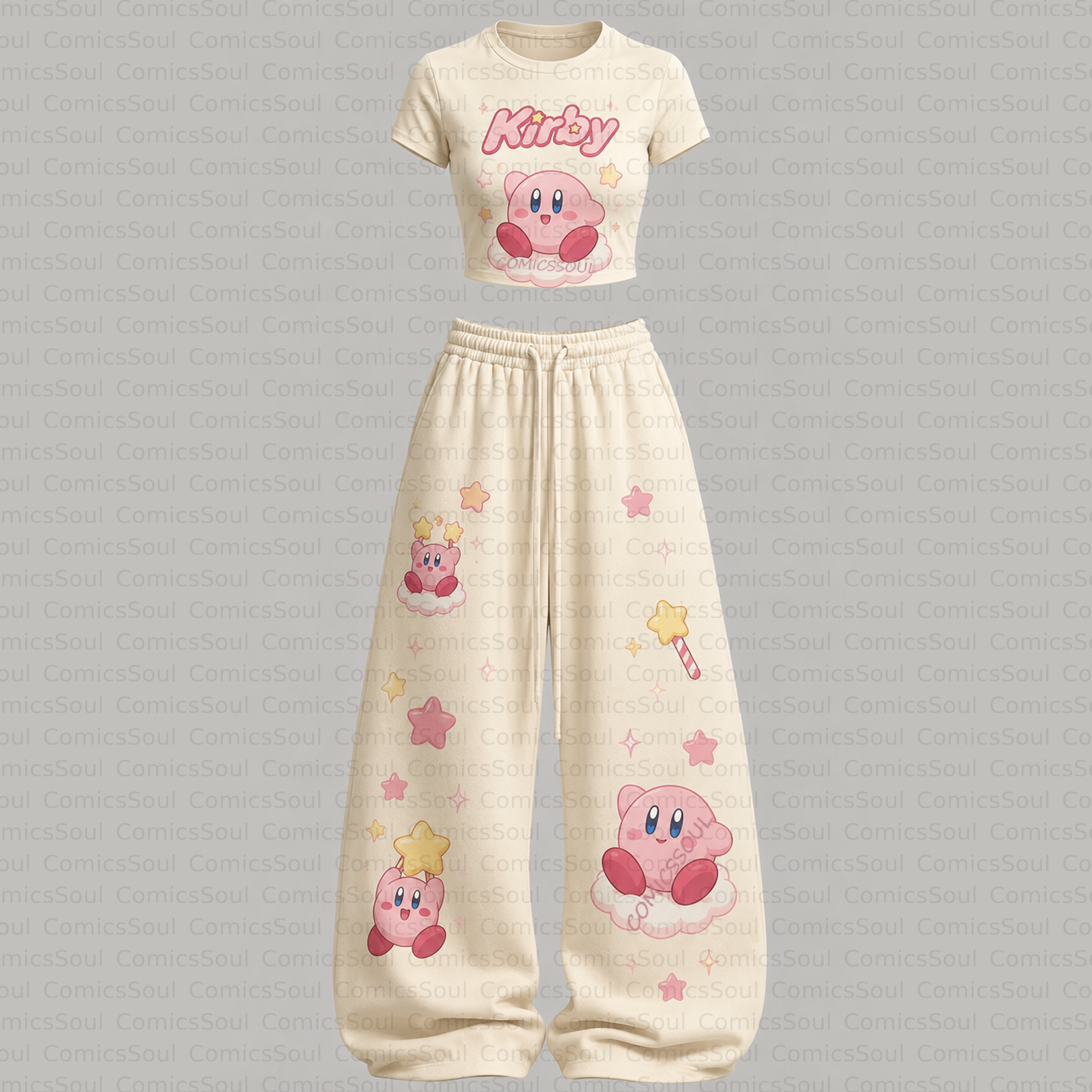 Kirby's Dream Land T-Shirt  & Elasticated Trousers Two-Piece Set